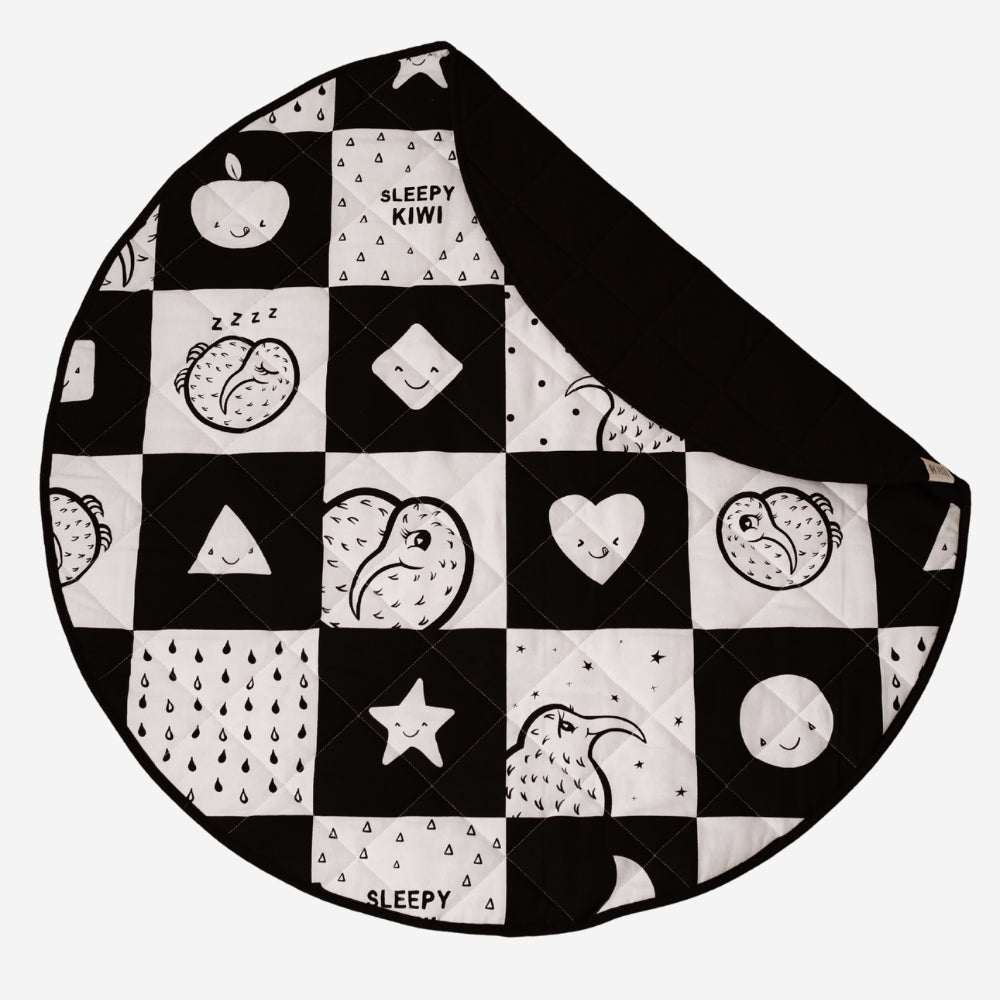Sleepy Kiwi Quilted Playmat