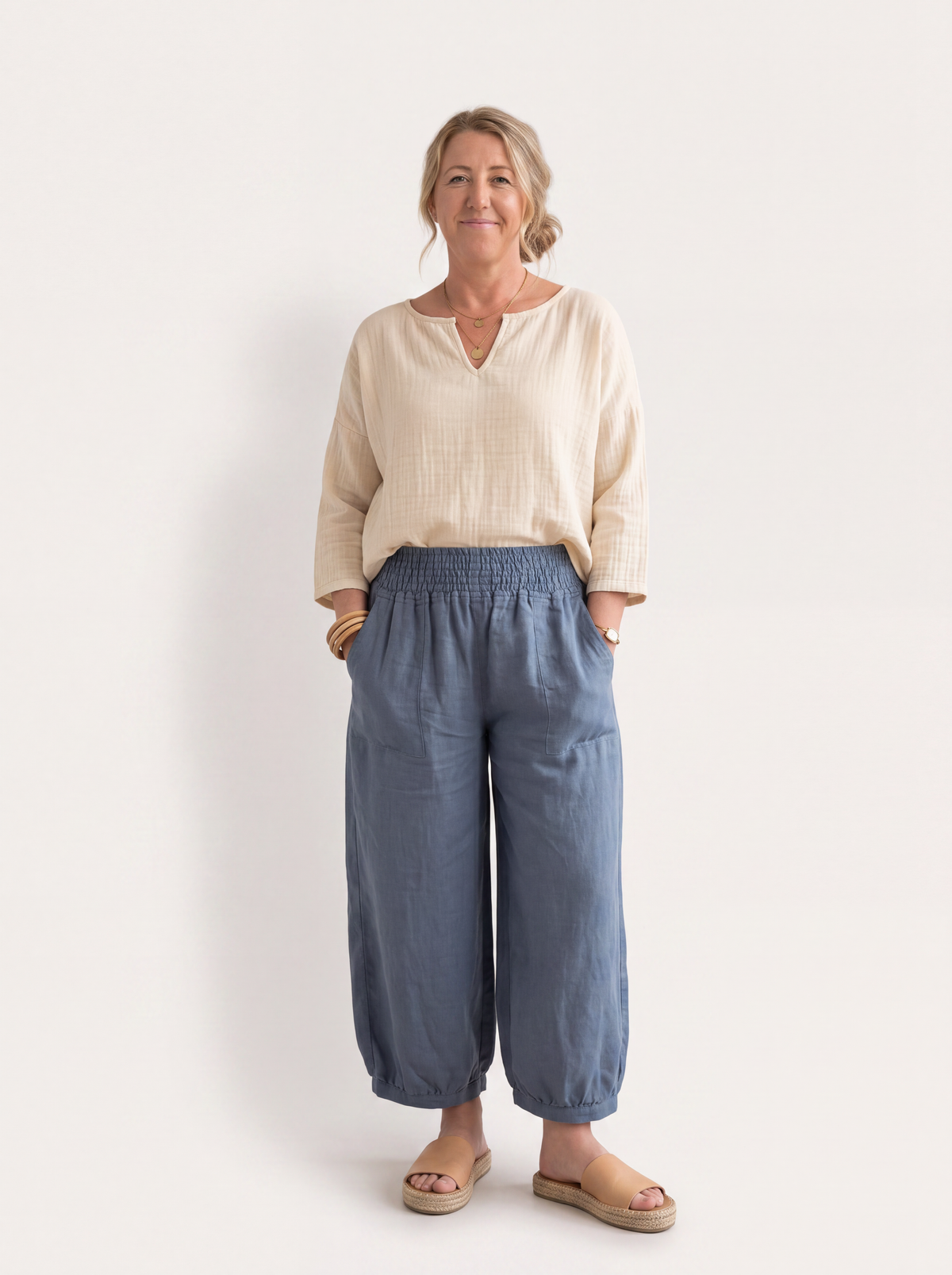 Hemp Wide Leg Trousers