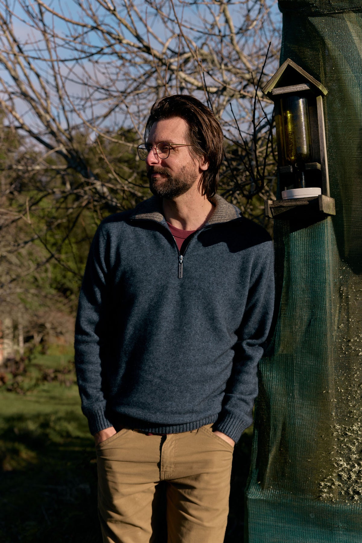 Possum Merino Kepler Zip Neck Sweater