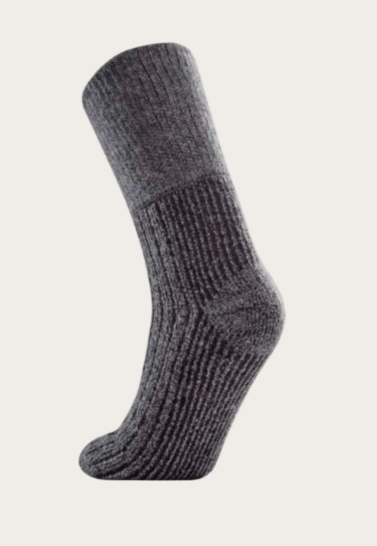 Gray sock on a light gray background