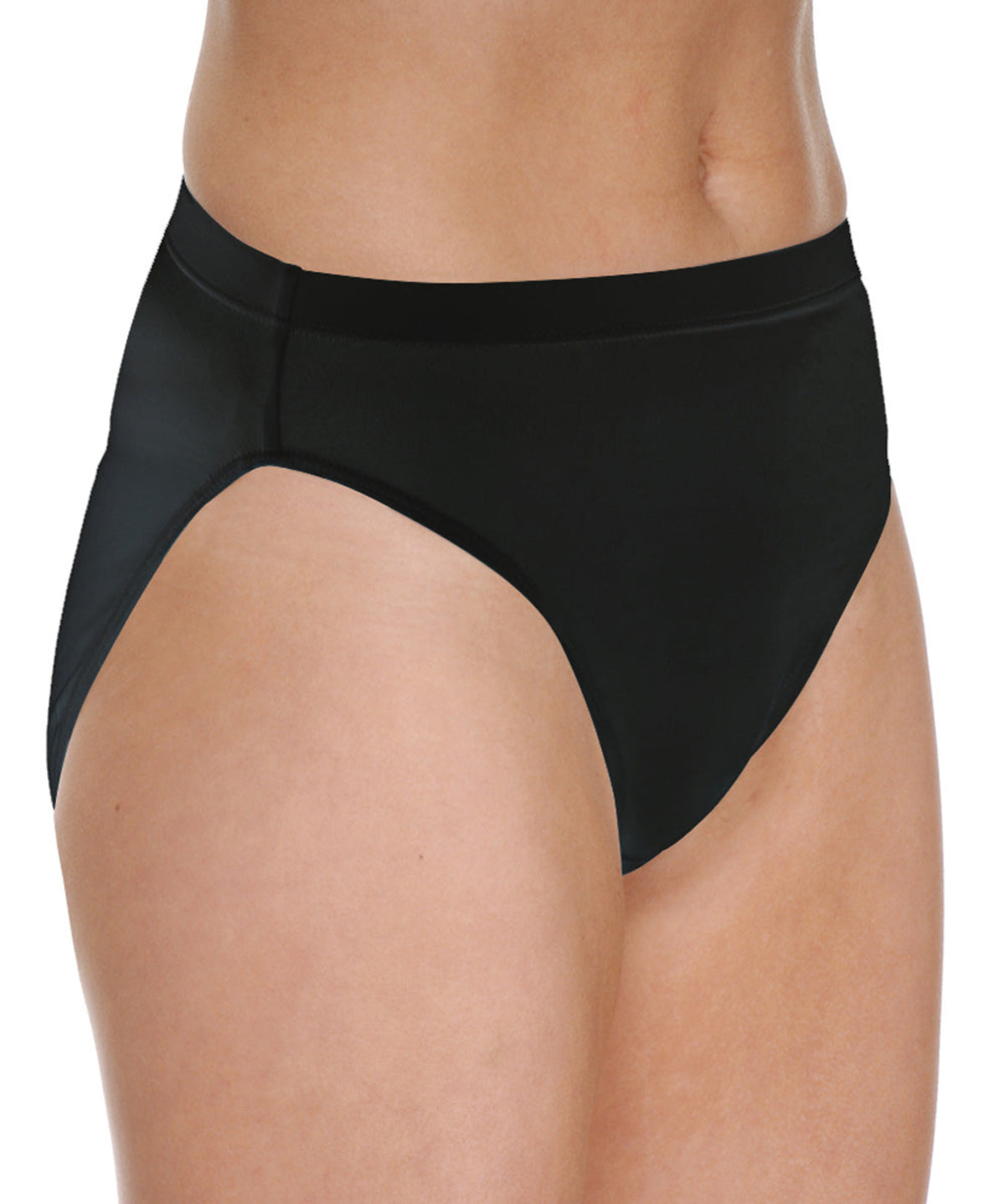 Silk Black high-waisted silk underwear