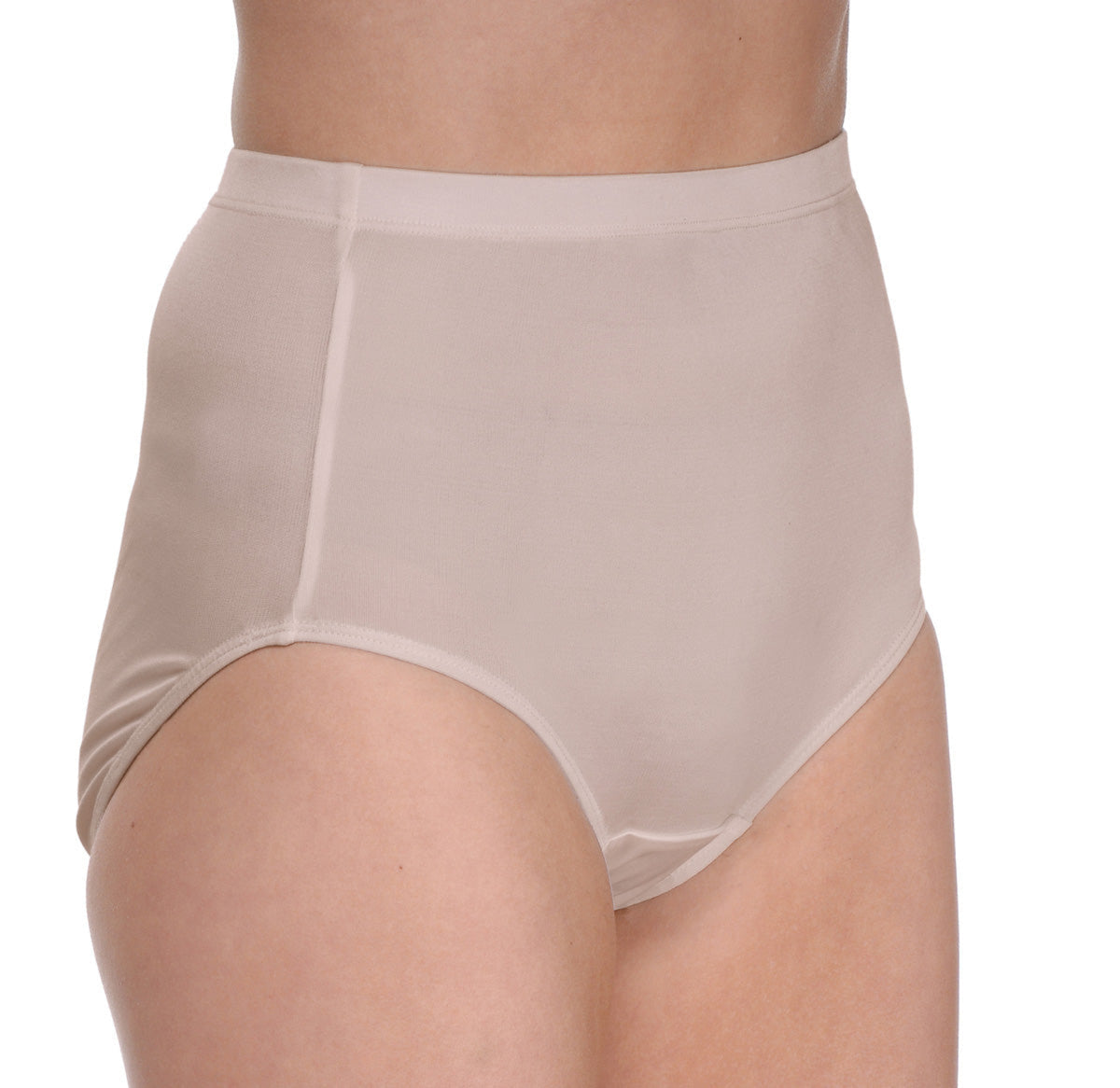 latte high-waisted silk underwear 